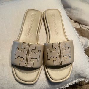 Tory burch double T sport slides